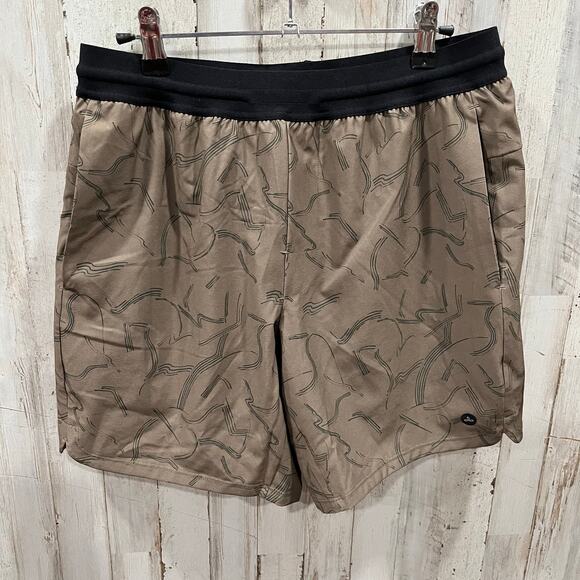 New! prana Intrinsic Lined Short Mud Seedling Brown 7” Inseam UPF50+ Mens S - Picture 1 of 7